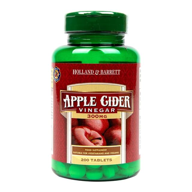 Holland & Barrett Apple Cider Vinegar 200 Tablets 300mg - 1