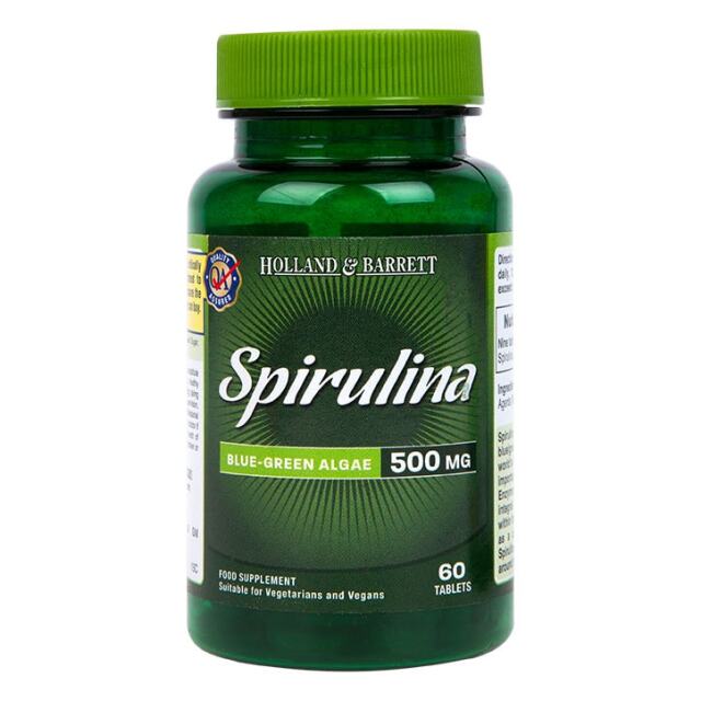 Holland & Barrett Spirulina 60 Tablets 500mg - 1