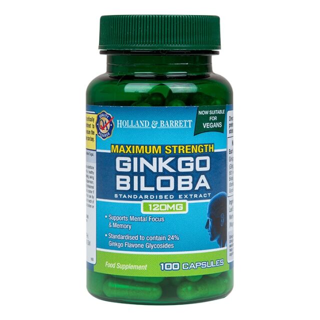 Holland & Barrett Maximum Strength Ginkgo Biloba 120mg 100 Capsules - 1