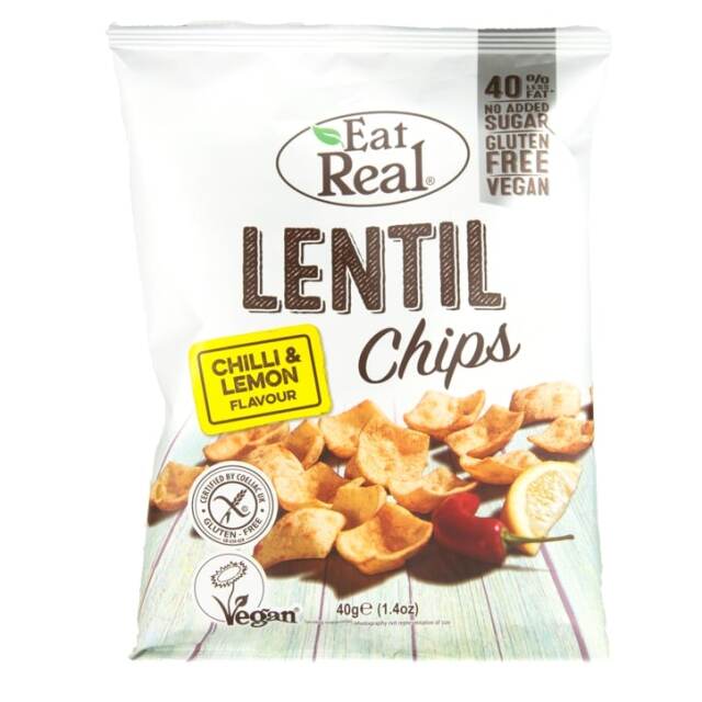 Eat Real Chilli & Lemon Lentil Chips 40g - 1