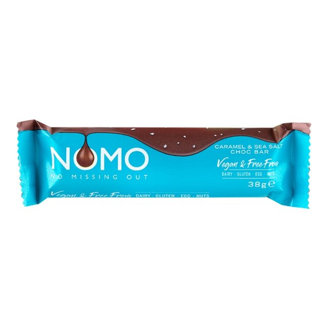 NOMO Vegan Caramel & Sea Salt Choc Bar 38g - 1