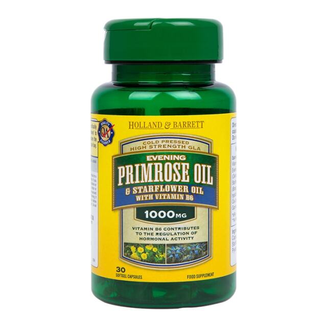 Holland & Barrett Evening Primrose & Starflower Oil 1000mg 30 Capsules - 1