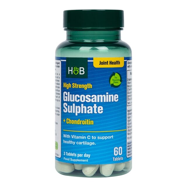 Holland & Barrett High Strength Glucosamine Sulphate & Chondroitin 1100mg 60 Tablets - 1