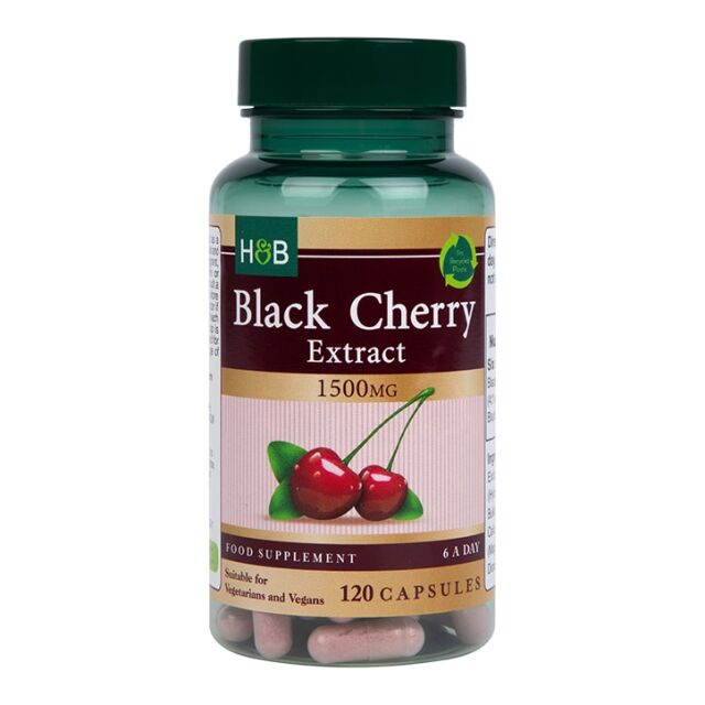 Holland & Barrett Black Cherry Extract 1500mg 120 Capsules - 1