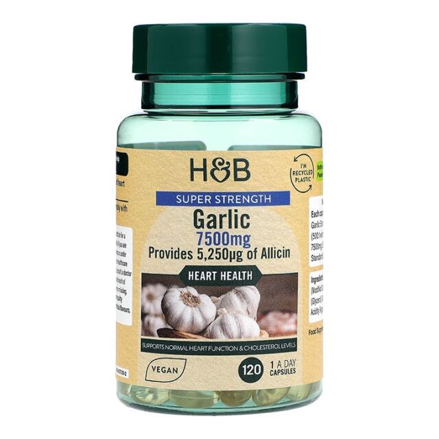 Holland & Barrett Super Strength Garlic 7500mg 120 Capsules - 1