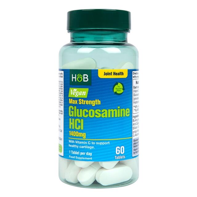 Holland & Barrett Max Strength Vegan Glucosamine HCI 1400mg 60 Tablets - 1