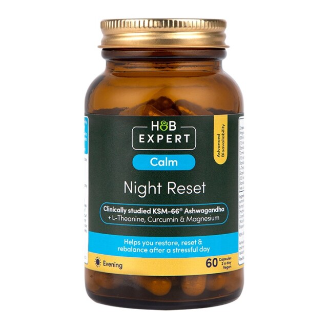 H&B Expert Calm Night Reset KSM Ashwagandha 60 Capsules - 1