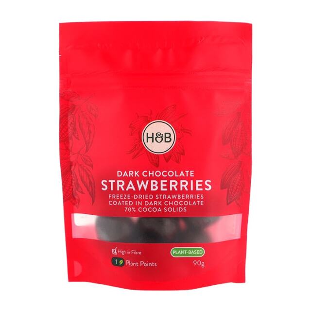 Holland & Barrett Dark Chocolate Strawberries 90g - 1