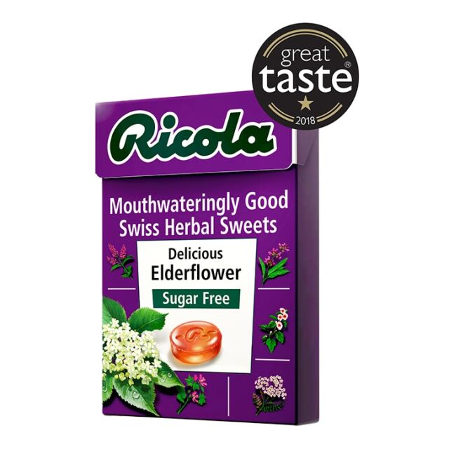 Ricola Elderflower Swiss Herbal Sweets Box 45g - 1