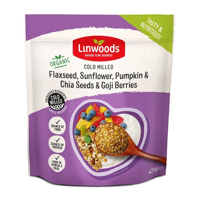 Linwoods Milled Flaxseed, Sunflower, Pumpkin & Chia Seeds & Goji Berries 425g - 1